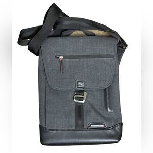 Brenthaven Collins Collection Vertical Charcoal Crossbody Messenger Bag